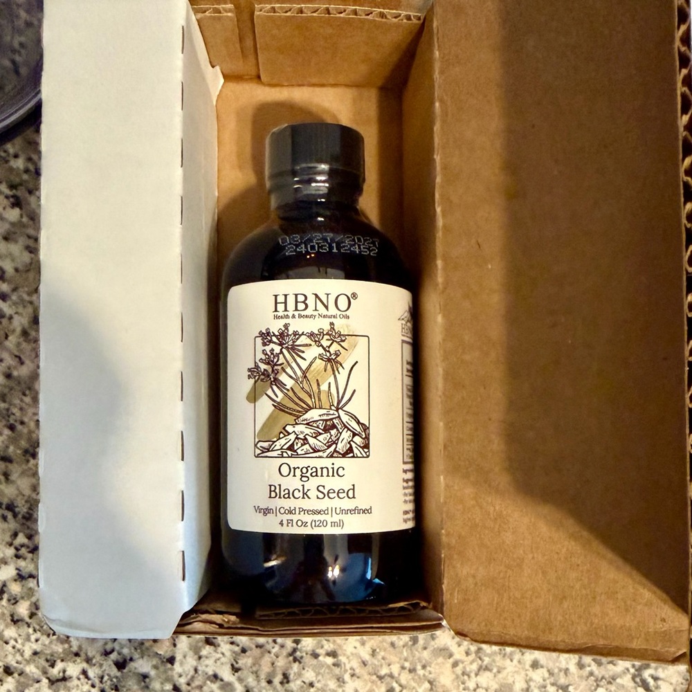 New Organic Black Seed Oil - Dark Brown Bottle-4oz-sealed-exp 3/27/27